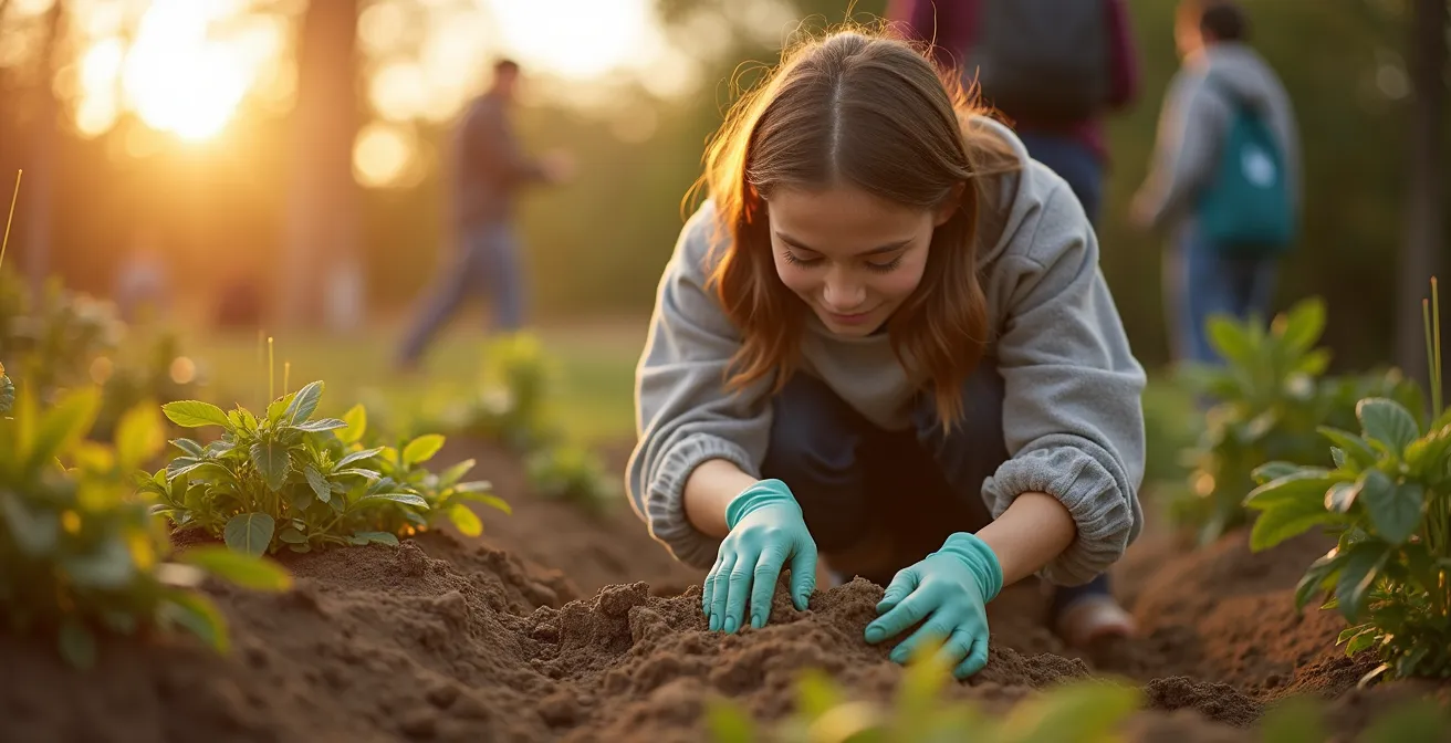 Jeunes professionnels québécois engagés dans une activité de bénévolat d'entreprise
